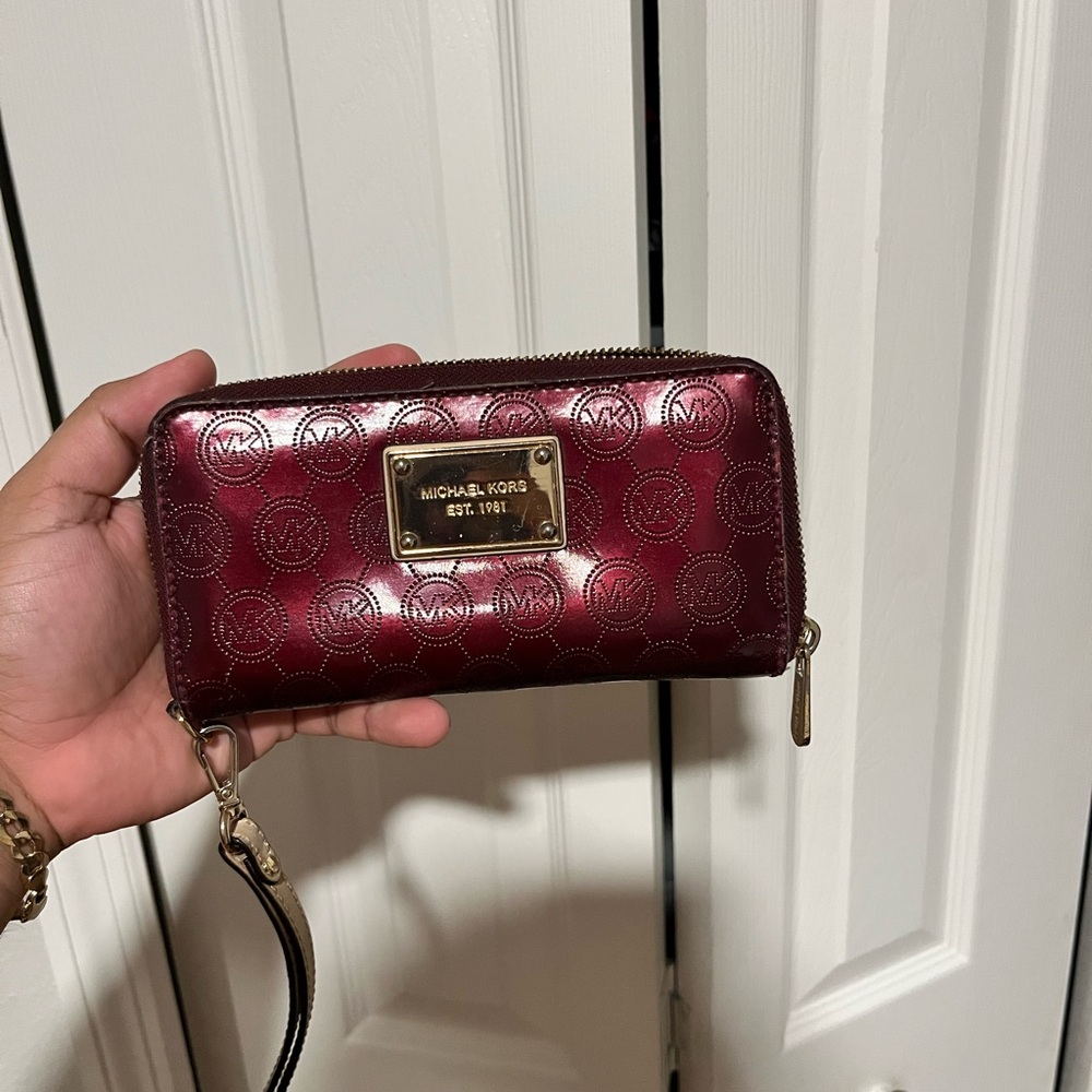 Michael Kors Deep Red Logo Wallet
